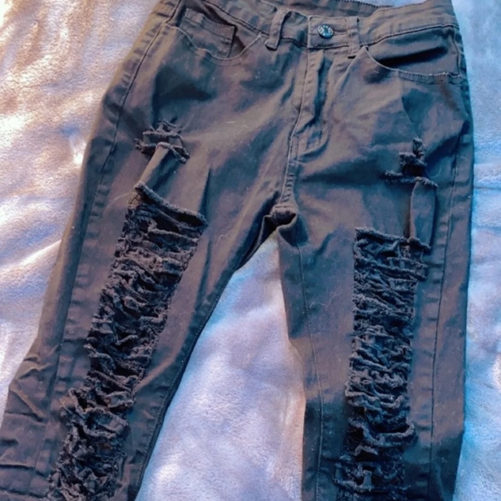 black ripped jeans from shein size xs